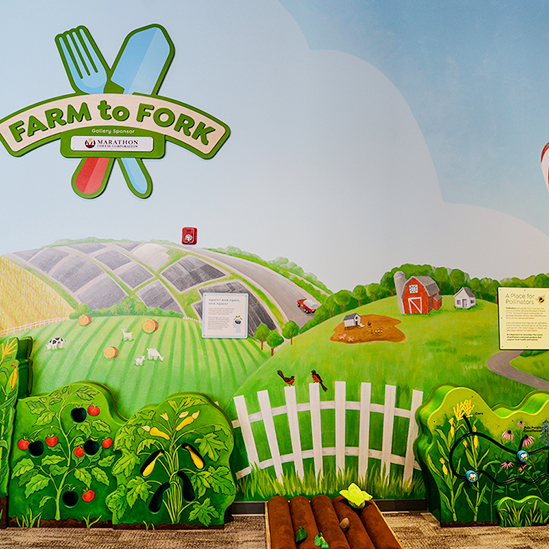 close up image of the Farm to Fork mural